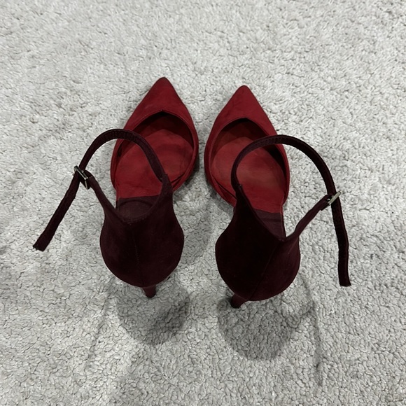Zara Red Point Toe Heels Size 37 - Picture 3 of 5